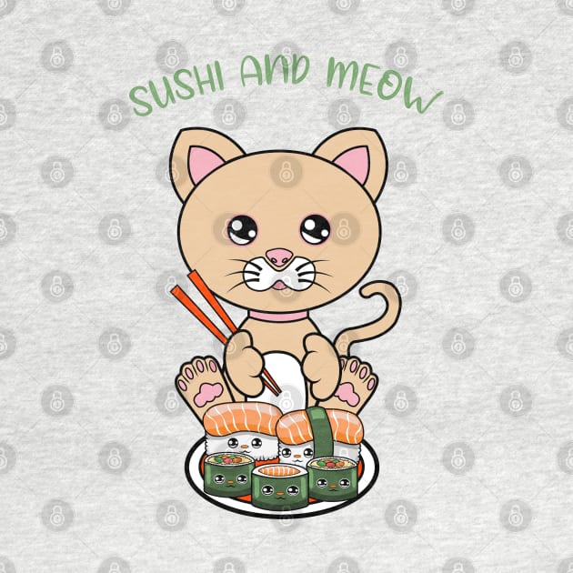 All I Need is sushi and cats, sushi and cats by JS ARTE